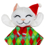 KONG HOLIDAY CAT Crackles Santa Kitty Argyle