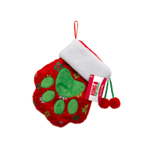 KONG HOLIDAY Stocking Paw Red LG