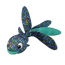 KONG Finz Wubba Blue Dog Toy Small