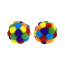 MULTIPET Toy Pompom Ball w/Rattle 2pk