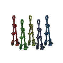 MULTIPET Toy Nuts for Knots - Rope Tug w/2 Danglers Asst 20"