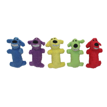 MULTIPET Toy Loofa Dog Mini 6" Assorted
