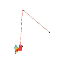 MULTIPET Toy CAT Margaritaville Wand w/ Red Bird NEW