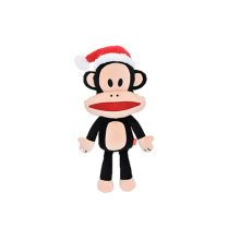 MULTIPET HOLIDAY Paul Frank Julius w/Santa Hat 12"