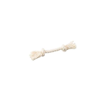 MULTIPET Toy 2-Knot White Rope SM 6"