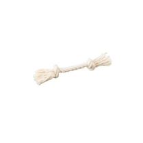 MULTIPET Toy 2-Knot White Rope LG 14"