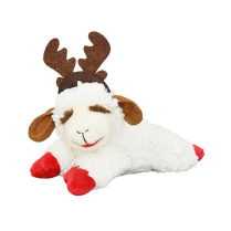 MULTIPET HOLIDAY LambChop with Antlers 6"