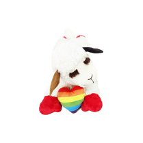 MULTIPET Toy Lamb Chop Holding Rainbow Heart 10.5" NEW