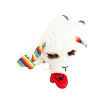 MULTIPET Toy Lamb Chop Rainbow Ears, Heart Paw 10.5" NEW
