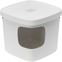 MOD Cubana Litter Box 19.5x19.5x17" Soft White BN50 (4) NEW