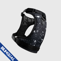 CPL Canada Pooch Everything Harness Black Splatter Medium