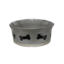 PETRAGEOUS Stamped Bones 5" Bowl Gray/Neutral