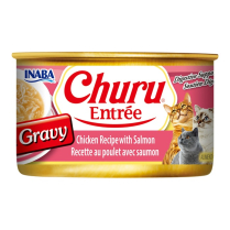 INA Churu Entree Can Chicken w/Salm In Gravy CAT 24/3oz NEW