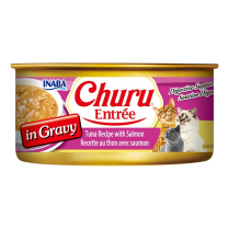 INA Churu Entree Can Tuna w/Salmon In Gravy CAT 24/5.5oz NEW