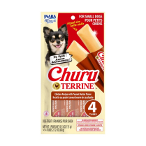 INA Churu Terrine SM DOG Ckn w/PeanutB CARTON 8x2.12oz(2)NEW