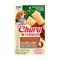 INA Churu Terrine MD DOG Ckn w/PeanutB CARTON 8x4.2oz (2)NEW