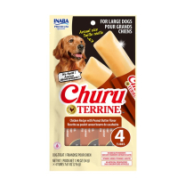 INA Churu Terrine LG DOG Ckn w/PeanutB CARTON 8x7.6oz (2)NEW