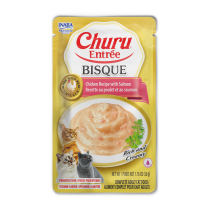 INA Churu Entree Bisque Ckn w/Salmon CARTON 6x1.76oz (8) NEW
