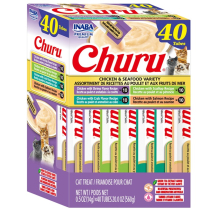 INA Churu Puree Ckn&Seafood Variety BOX 40pk 20oz (12) NEW
