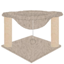 DEKI CloeCluzo CC7096 Cat Tree Aspen 16"x16"x17" BRN