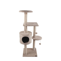 DEKI CloeCluzo CC7045 Cat Tree Norway 16x16x45" 3-Lvl BRN