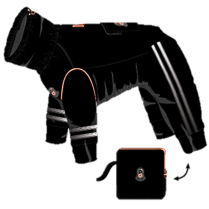 DEKI Gooeez GZ1147 On-The-Go Fullbody Suit BLK/ORG SM