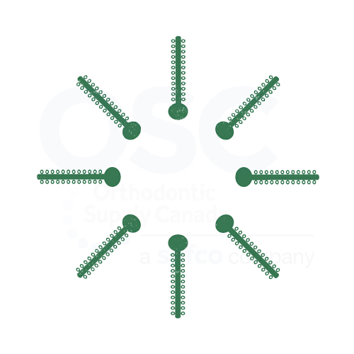 Sparkle Green Patient Stick Elast-O-Ties - OSC