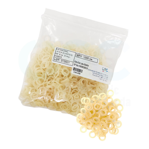 Extra Oral Latex Elastics 3/8" 8 ounce (1000/Bag) - BULK - OSC