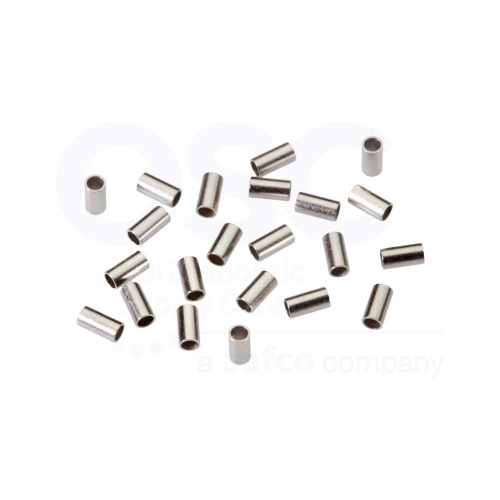 Crimpable Tube Stops Stainless Steel Large (25/Pack) - OSC