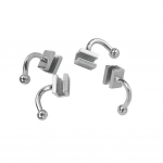 .022 Stainless Steel Split Crimp Ball Hook Curved Left (10)