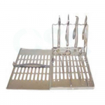 Single HInge Stainless Steel Cassette with Rack (1" Thick)