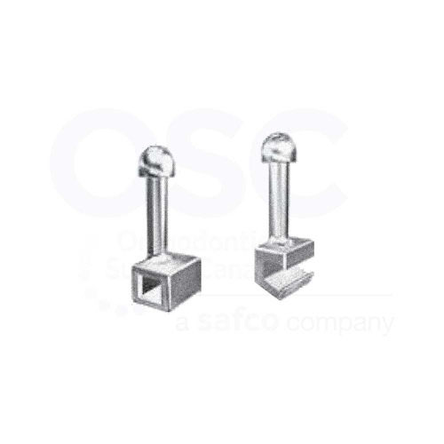 .022 Closed Rectangular Surgical Ball Hook & Stop (10/Pack) - OSC