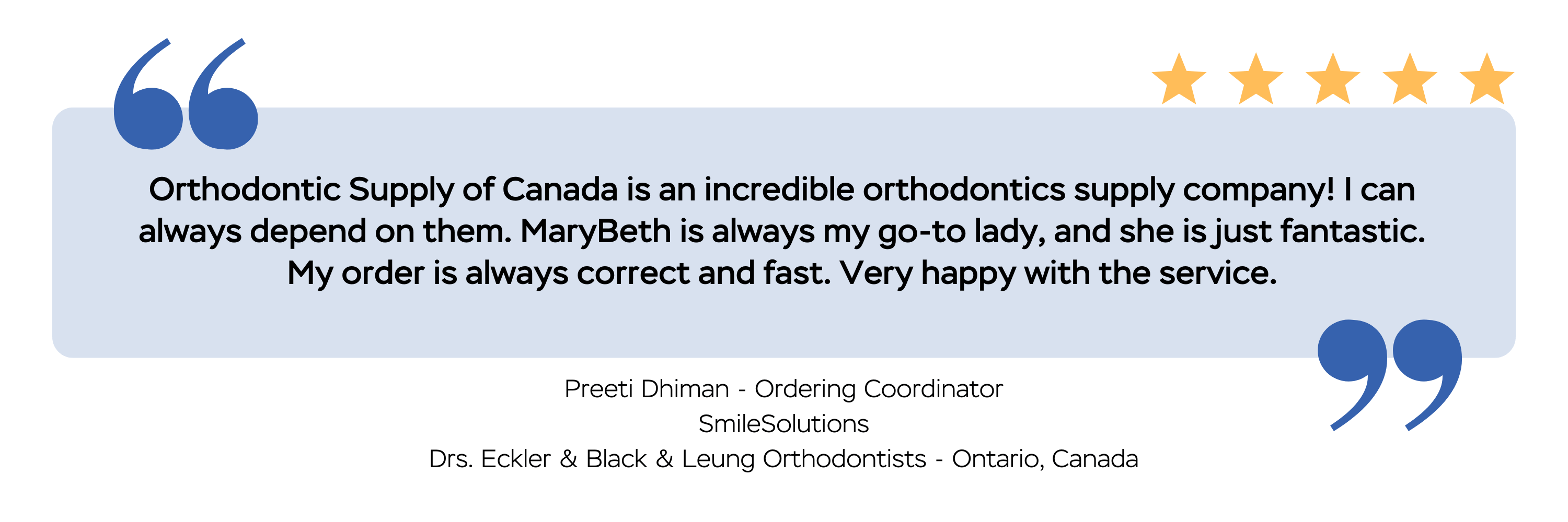 Customer Testimonial 