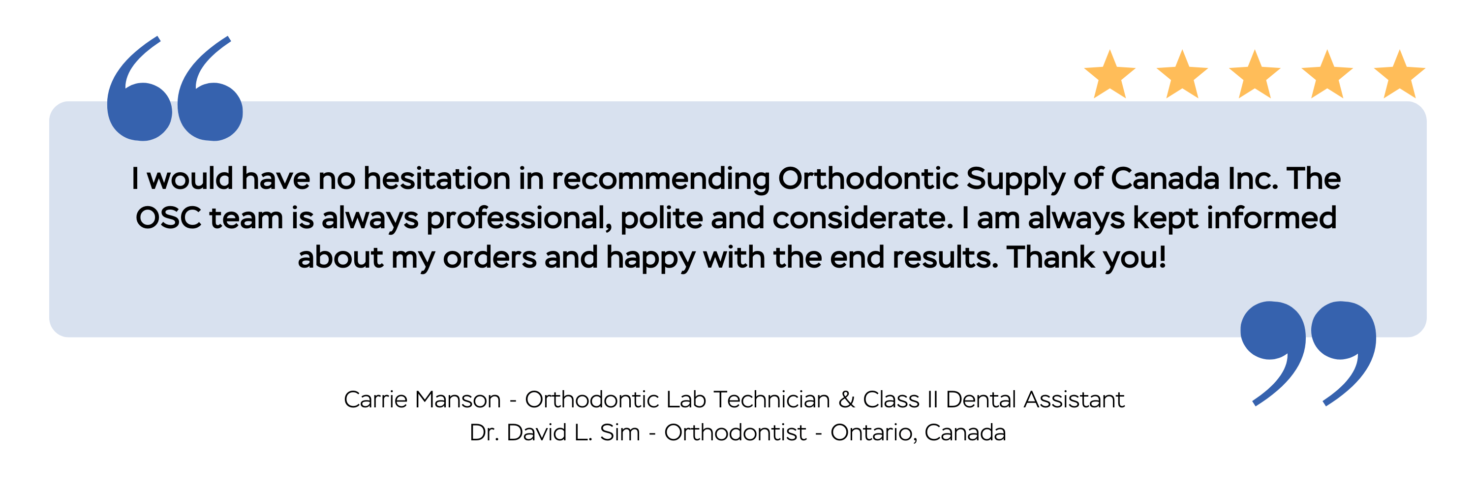 Customer Testimonial 