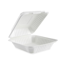 Bio Sugarcane Bagasse Clamshell Container 8x8x3" 200/cs