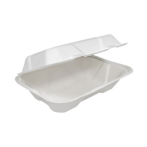Bio Sugarcane Bagasse Clamshell Container 9x6x3" 200/cs