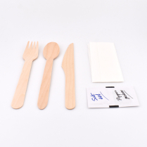 6 in 1 Wooden Cutlery Kit (K,F, SS, N, S,P) 250sets/cs