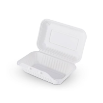 PP White Hinged Container 8.8x5.7x3" 150pcs/cs