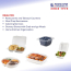 PP White Hinged Container with vent 8x8x2.7'' 150pcs/cs