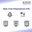PP White Hinged Container 9x9x2.7" 150pcs/cs