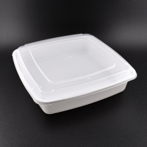 LRR 48oz (T48) White Square Container 100set/cs