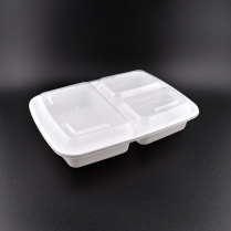 LRR 33oz 3-Comp White Rectangle Container 150set/cs