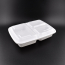 LRR 33oz 3-Compartment White Rectangle Meal Prep Containers (150/cs)