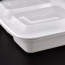 LRR 33oz 3-Compartment White Rectangle Meal Prep Containers (150/cs)