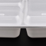 LRR 33oz 3-Compartment White Rectangle Meal Prep Containers (150/cs)