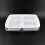 LRR 39oz 3-Comp (DT339) White Rectangle Container 150set/cs
