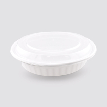 LRR 32oz (RC39) 8" White Round Container 150set/cs