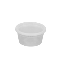12oz Semi-Clear Plastic Container with vent Lids 250sets/cs
