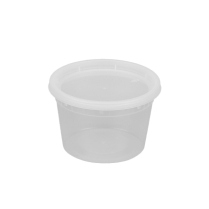 16oz Semi-Clear Plastic Container with vent Lids 250sets/cs