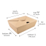 #3 66oz Kraft Togo Food Box 8.5x6.2x2.5" 200/cs